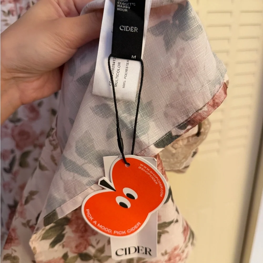 Cider Floral Cottagecore Lace Trim Maxi Dress NWT Size M - Picture 10 of 10